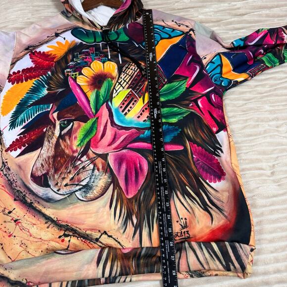 Chota 13 2020 Men’s Hoodie Pullover Printed Lion Colorful Large - Picture 8 of 9